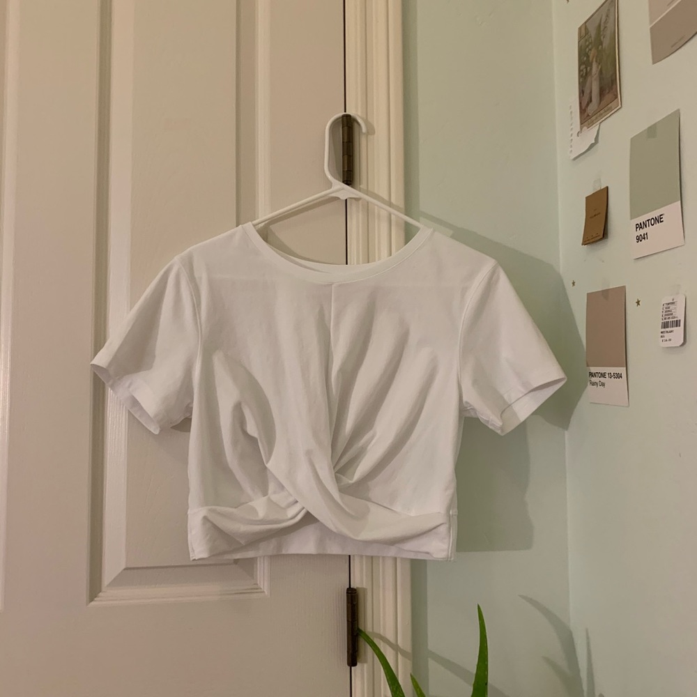 White Under Armour Workout Tee